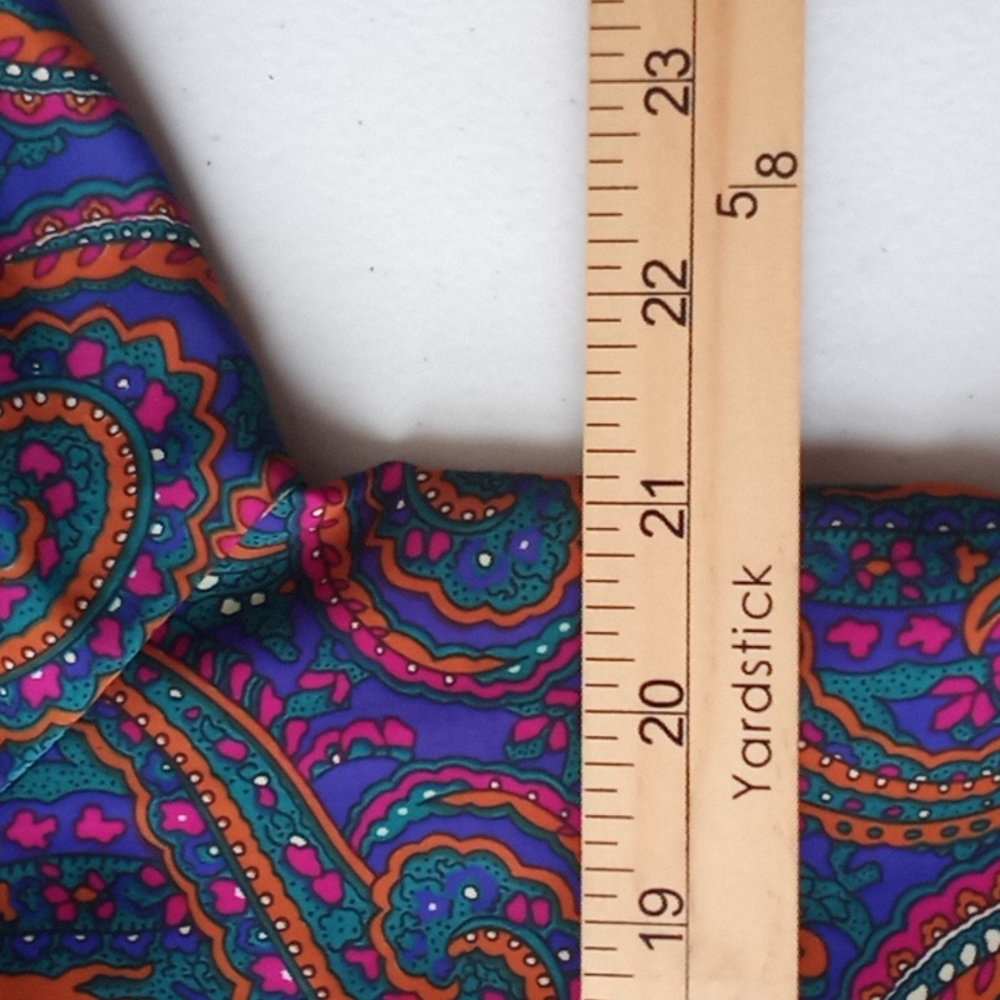 Vintage Laura & Jayne Women’s Paisley Bow Tie Lightweight Blouse Sz P10 - Picture 12 of 12